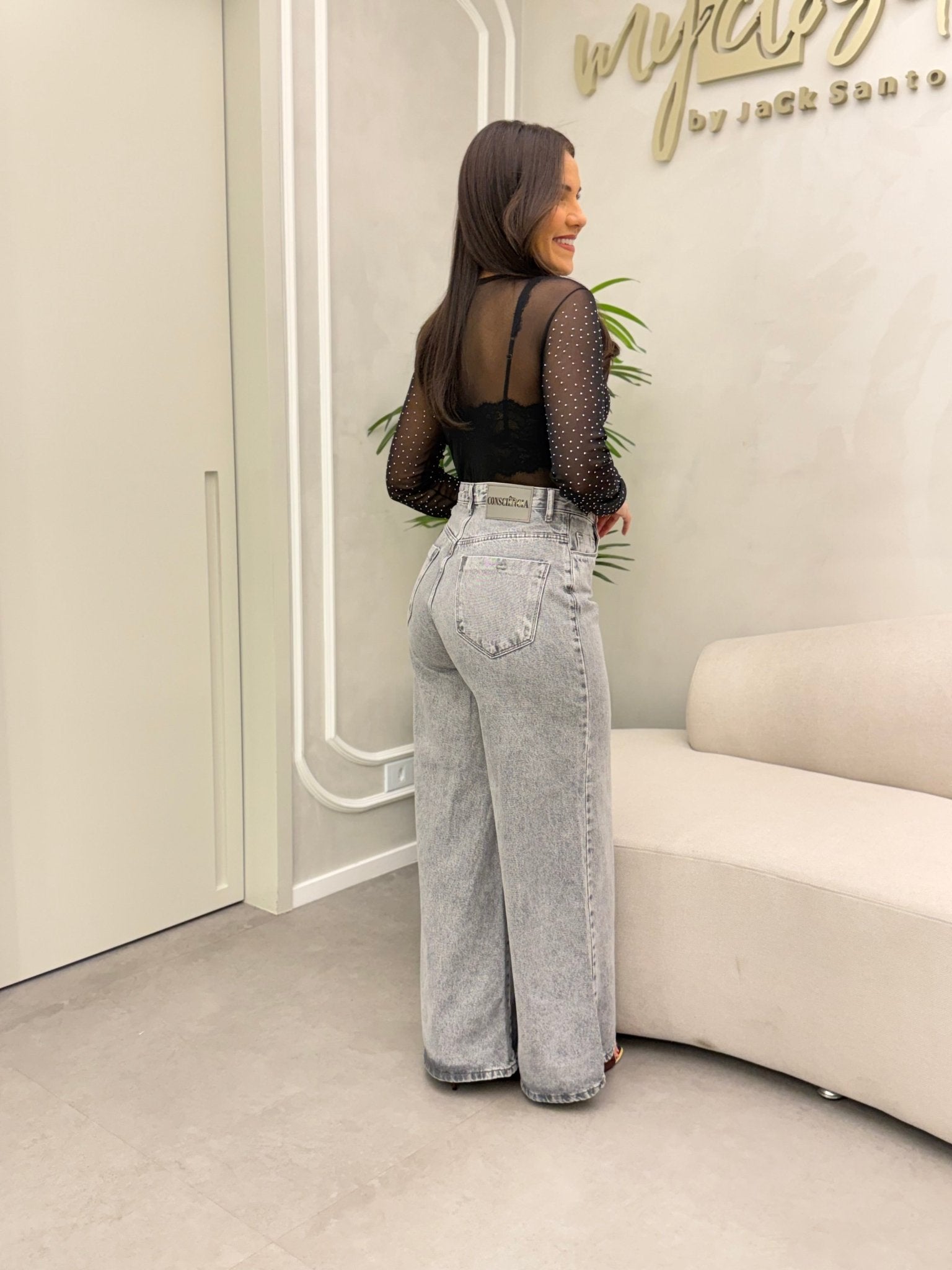 Jeans Cinza - My Closet Jack