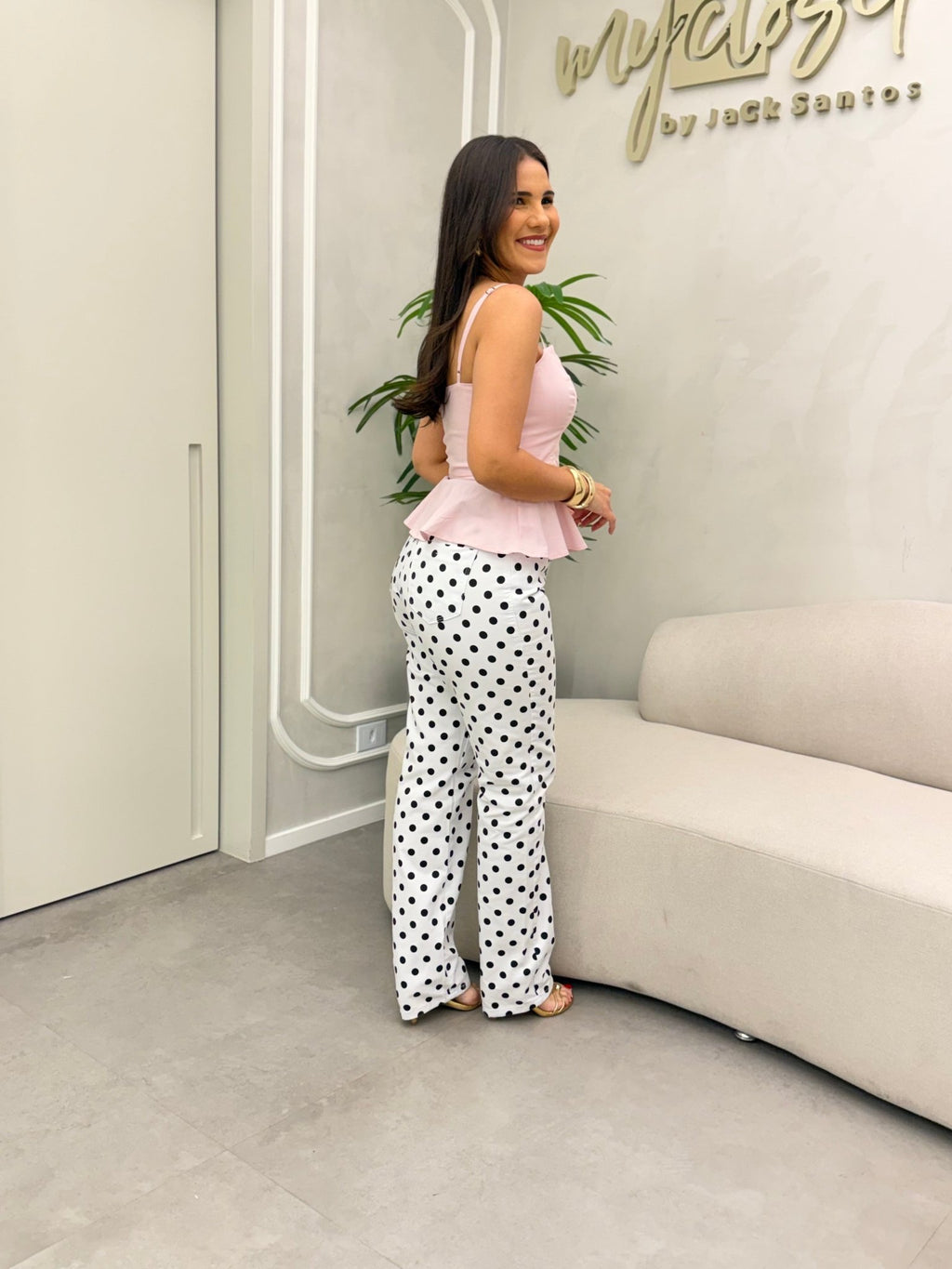 Jeans Poá Branco - My Closet Jack